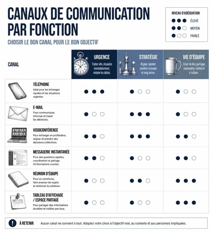 Cartographie des canaux pour analyser l'efficacité de la communication interne en entreprise