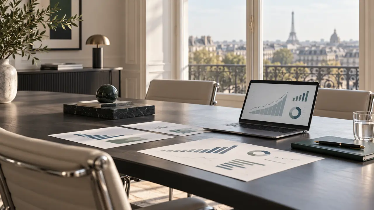 Tableau de bord financier illustrant le redressement d'un EBITDA
