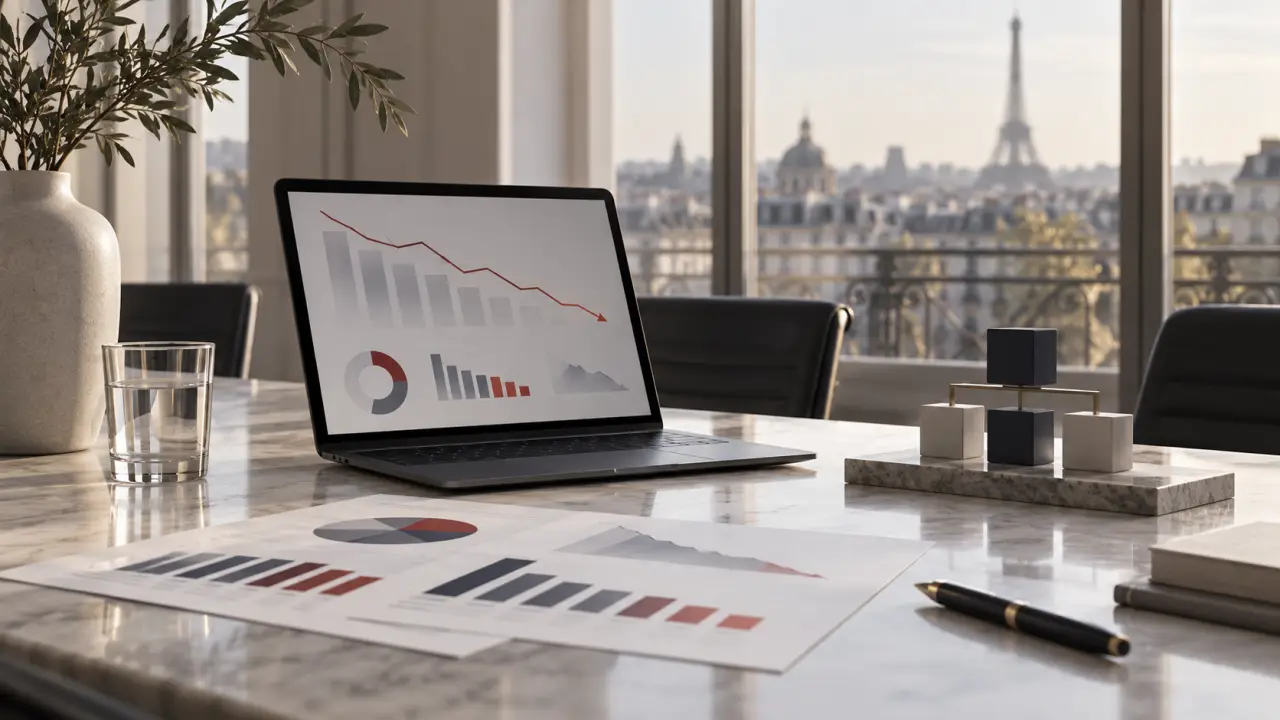 Tableau de bord financier et indicateurs de performance d'une entreprise