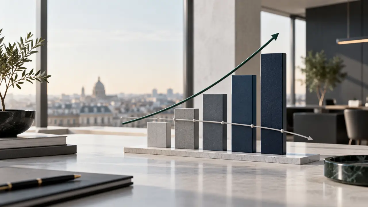 Tableau de bord financier illustrant le lien entre croissance et EBITDA