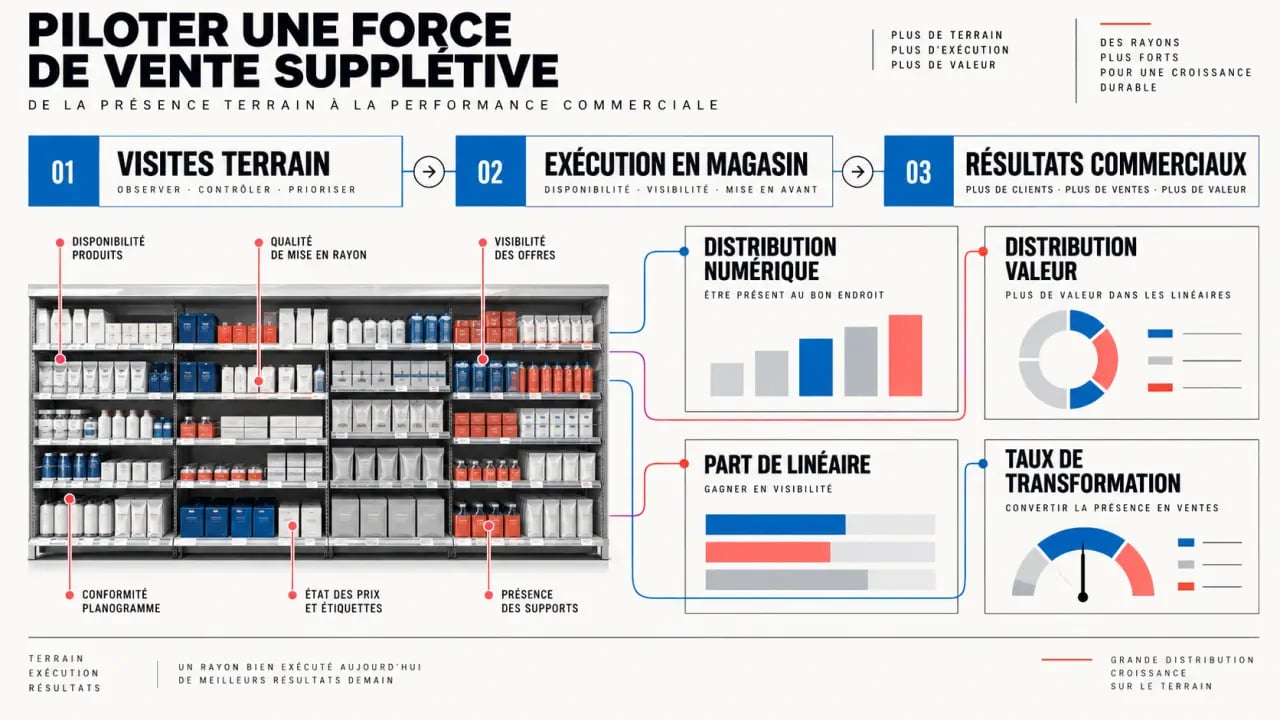 Infographie sur les indicateurs d’une agence de force de vente supplétive