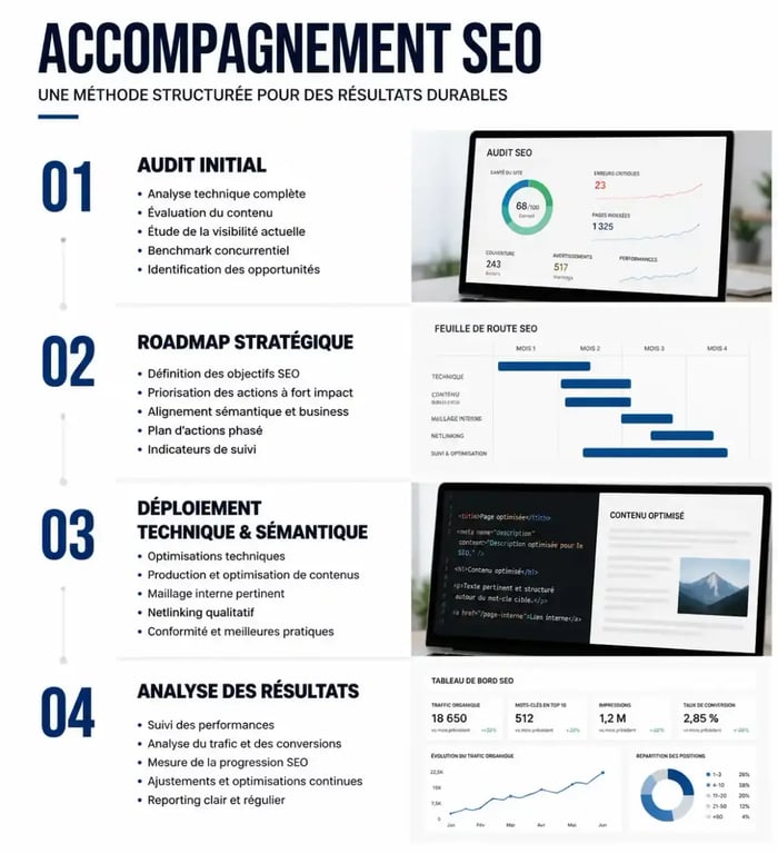 Étapes clés d'un accompagnement SEO pour améliorer la visibilité sur Google